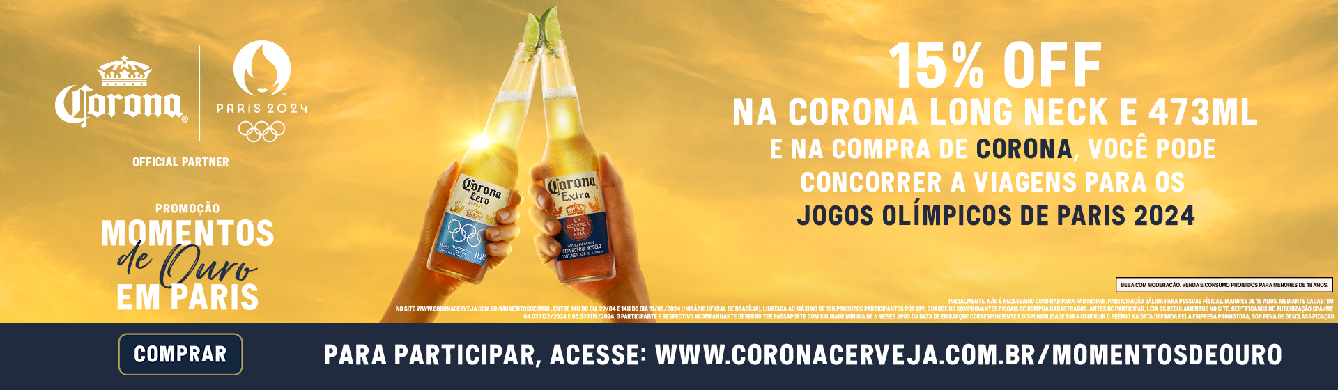 Cerveja Corona até 26/05